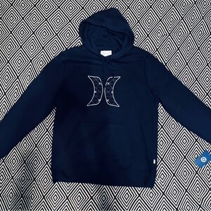 Hurley Men's Navy Pullover Hoodie with Logo